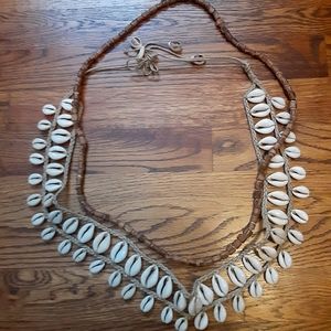 Sea shell and coconut bead waist belts